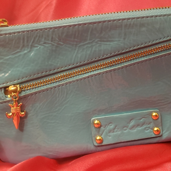 Beautiful Blue New Kate Landry Wristlet Wallet - Picture 2 of 8